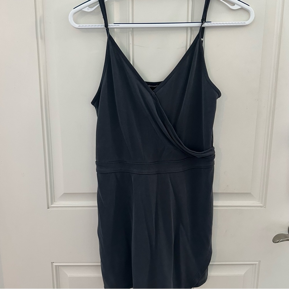 Abercrombie & Fitch Black Sleeveless Wrap Romper